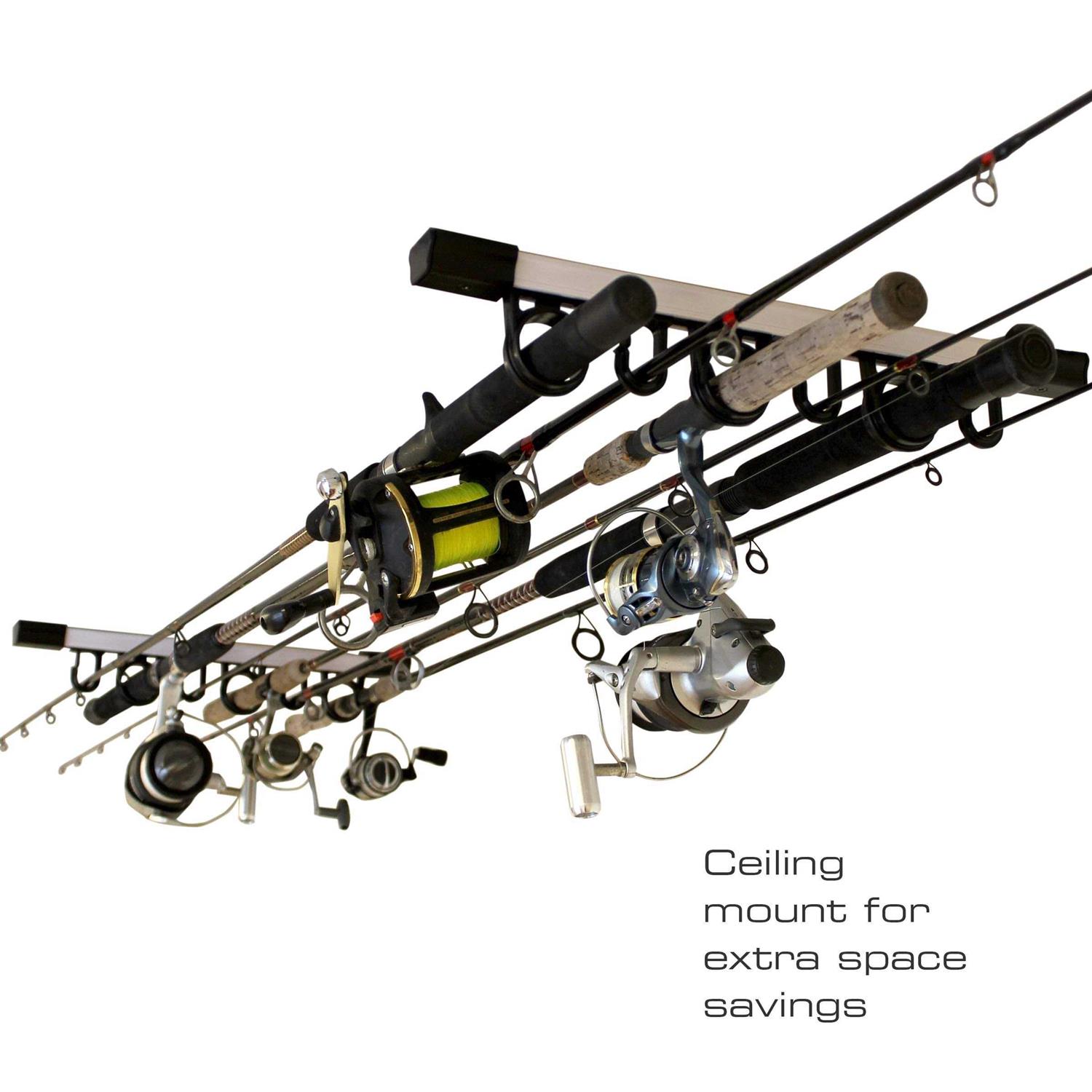 Rush Creek Creations 3-in-1 All Weather 6 Rod Wall/Ceiling Rack - Image 3