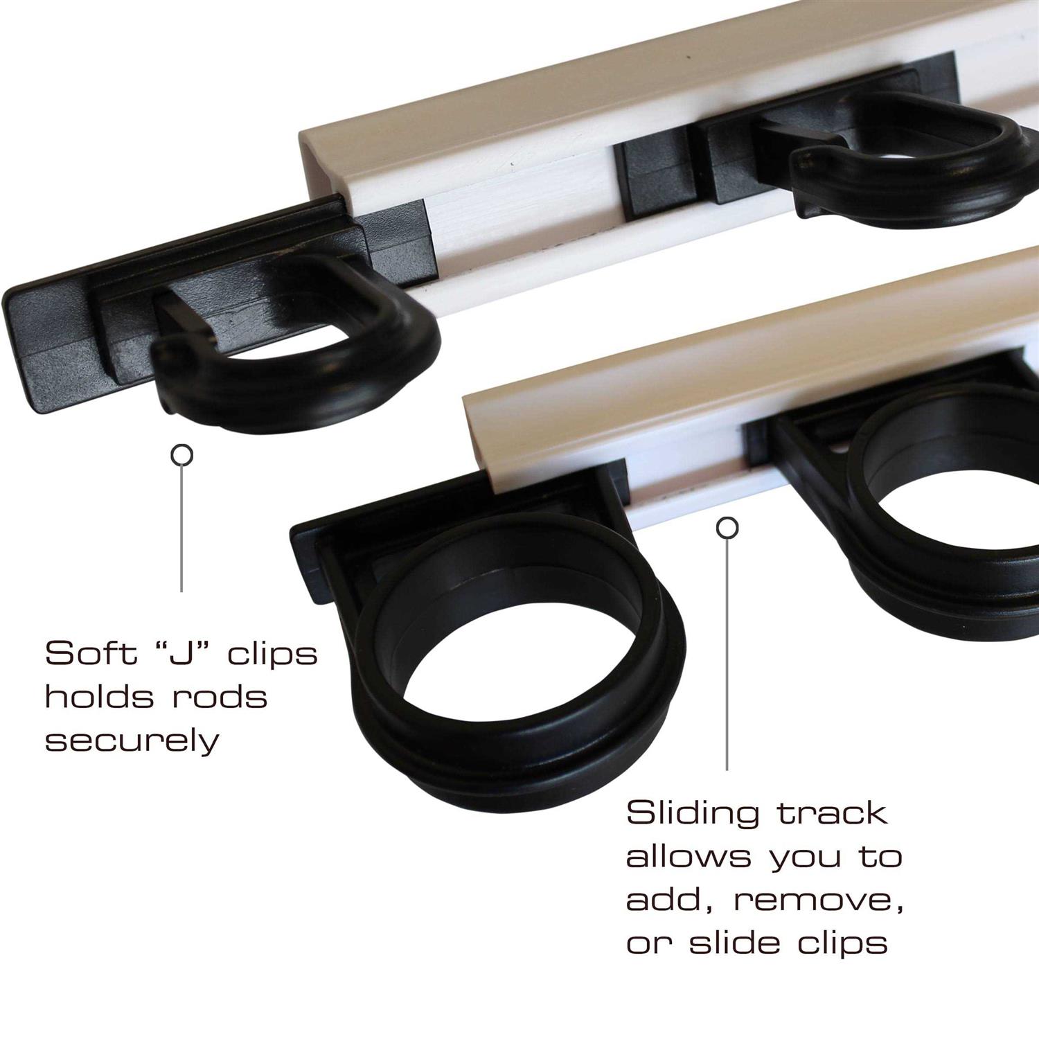 Rush Creek Creations 3-in-1 All Weather 6 Rod Wall/Ceiling Rack - Image 4