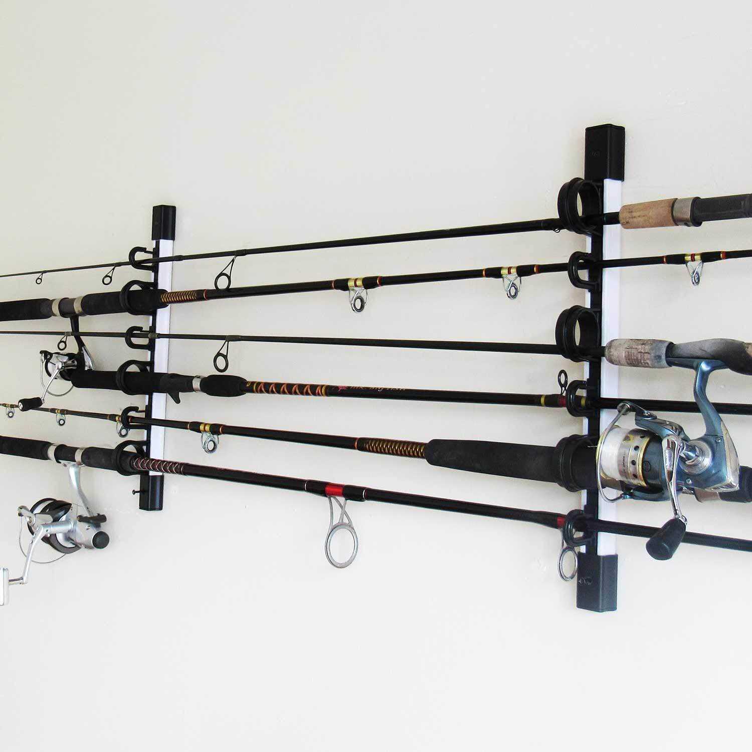 Rush Creek Creations 3-in-1 All Weather 6 Rod Wall/Ceiling Rack - Image 5