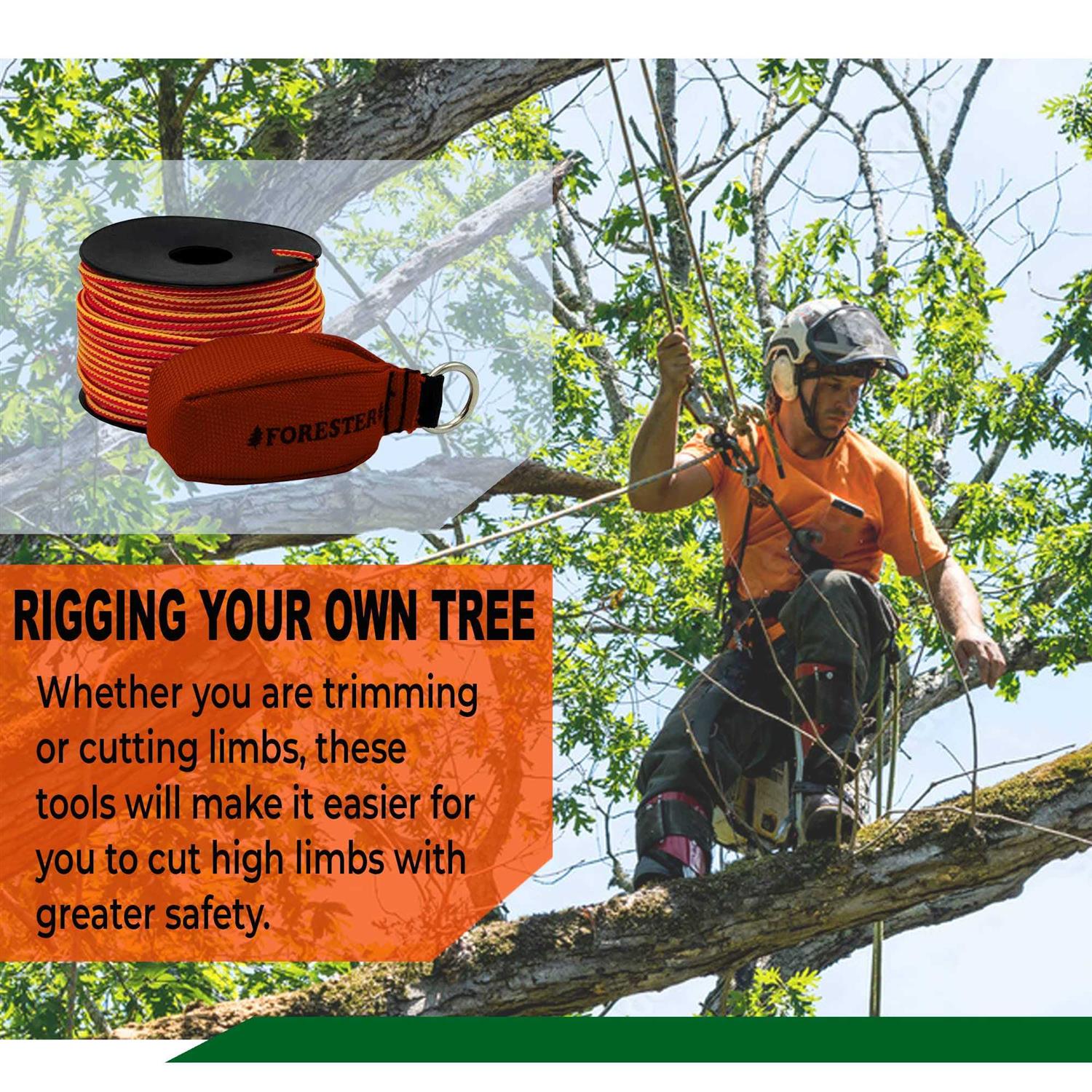Forester Arborist Throw Line Kit Ultra Slick 100% Polyester Rope with Weighted Throw Bag - Image 5