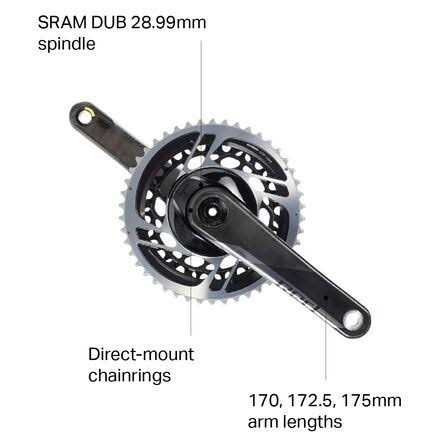 Alternative view of SRAM Red AXS Crankset DUB
