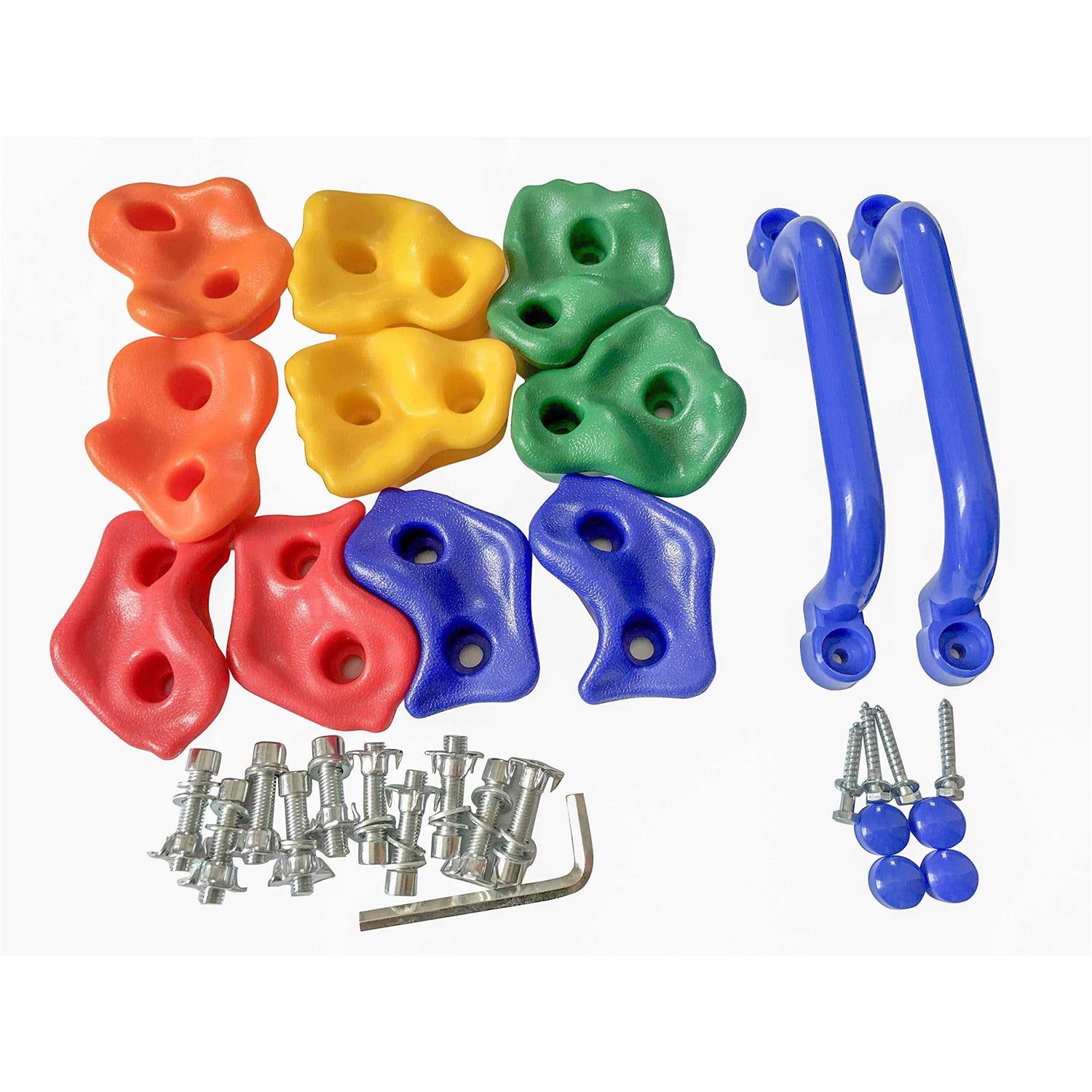 KINSPORY 15Pc Colourful Pig Nose Shape Children Rock Climbing Holds Indoor Outdoor Kids Playground Build - Image 4