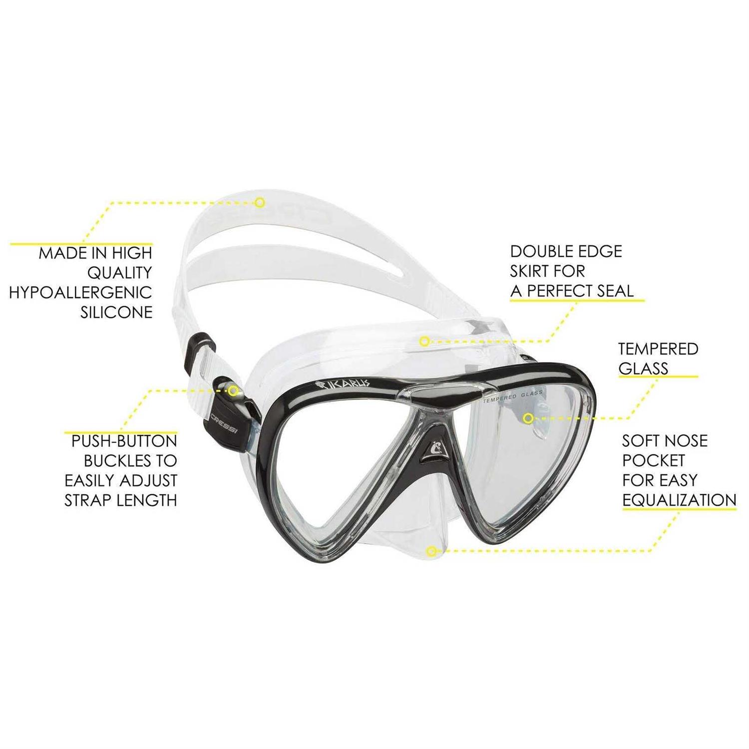 Cressi Ikarus Orion Dry Snorkel Mask Combo - Image 2