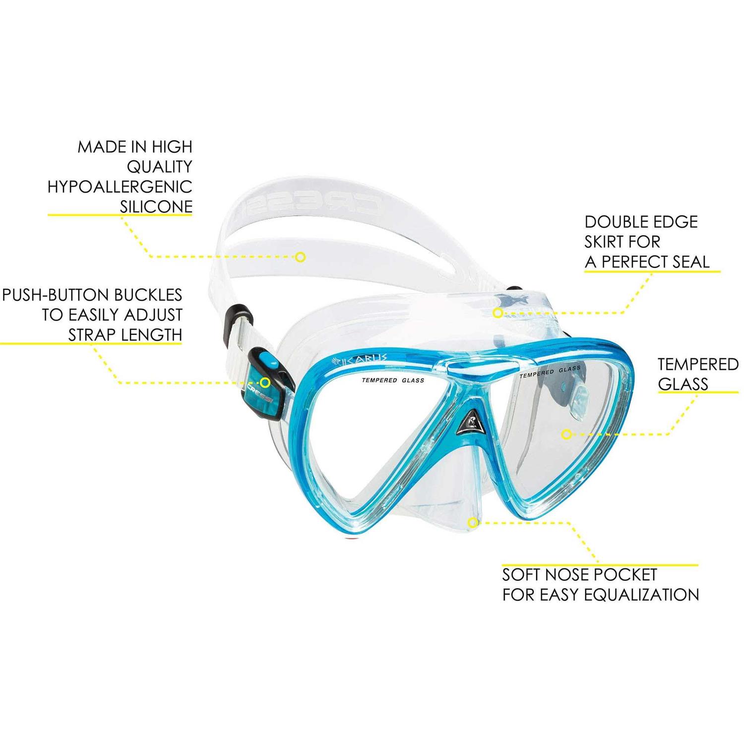 Cressi Ikarus Orion Dry Snorkel Mask Combo - Image 5