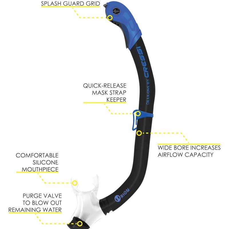 Cressi Ikarus Orion Dry Snorkel Mask Combo - Image 5