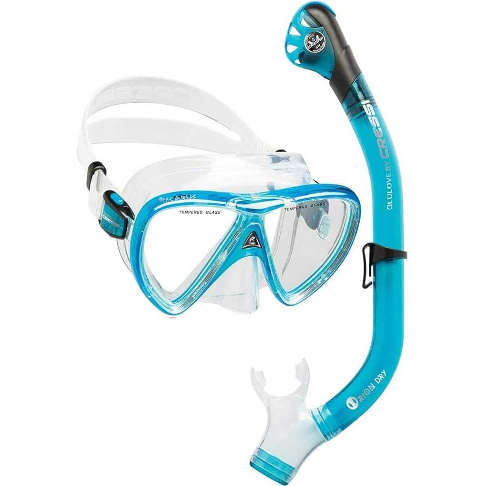 Cressi Ikarus Orion Dry Snorkel Mask Combo - Image 3