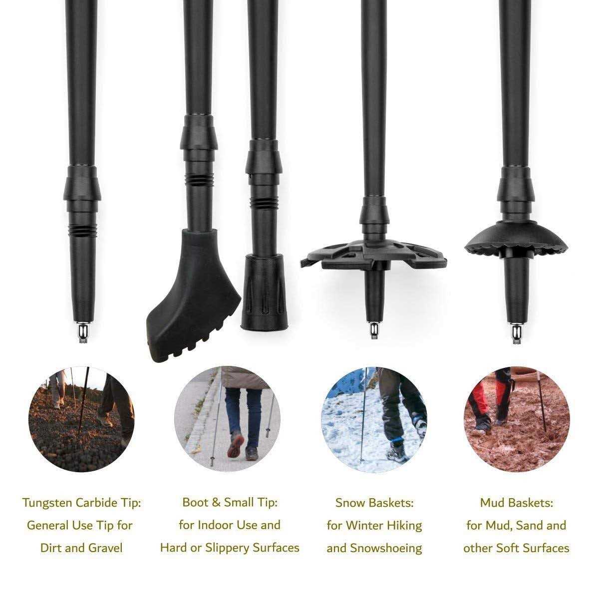 Alternative view of Cascade Mountain Tech Carbon Fiber Quick Lock Trekking Poles