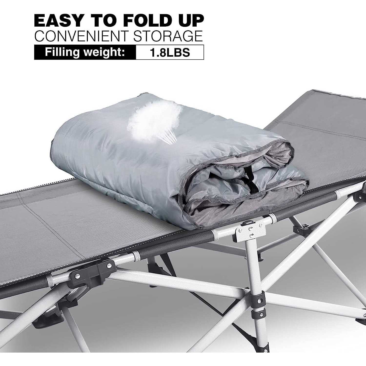REDCAMP Cot Mattress Pad,Soft Cotton Sleeping Cot Pads for Camping - Image 2