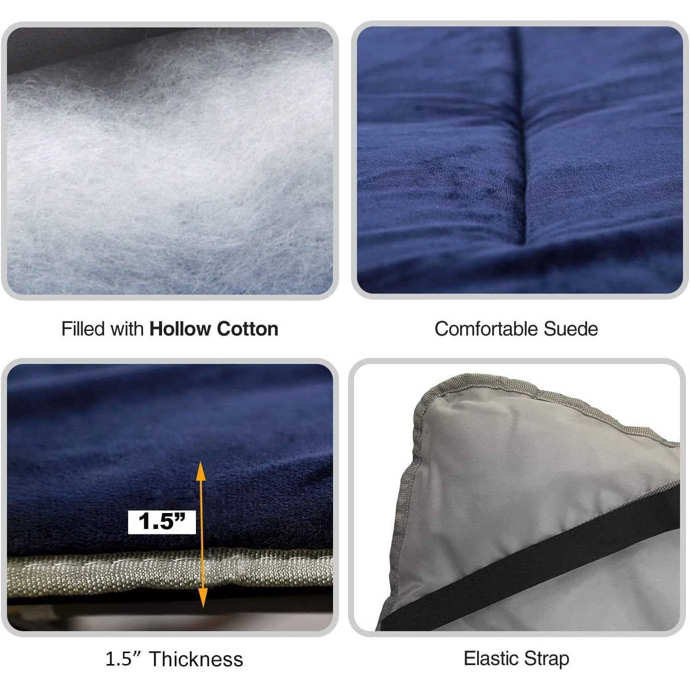 REDCAMP Cot Mattress Pad,Soft Cotton Sleeping Cot Pads for Camping - Image 2