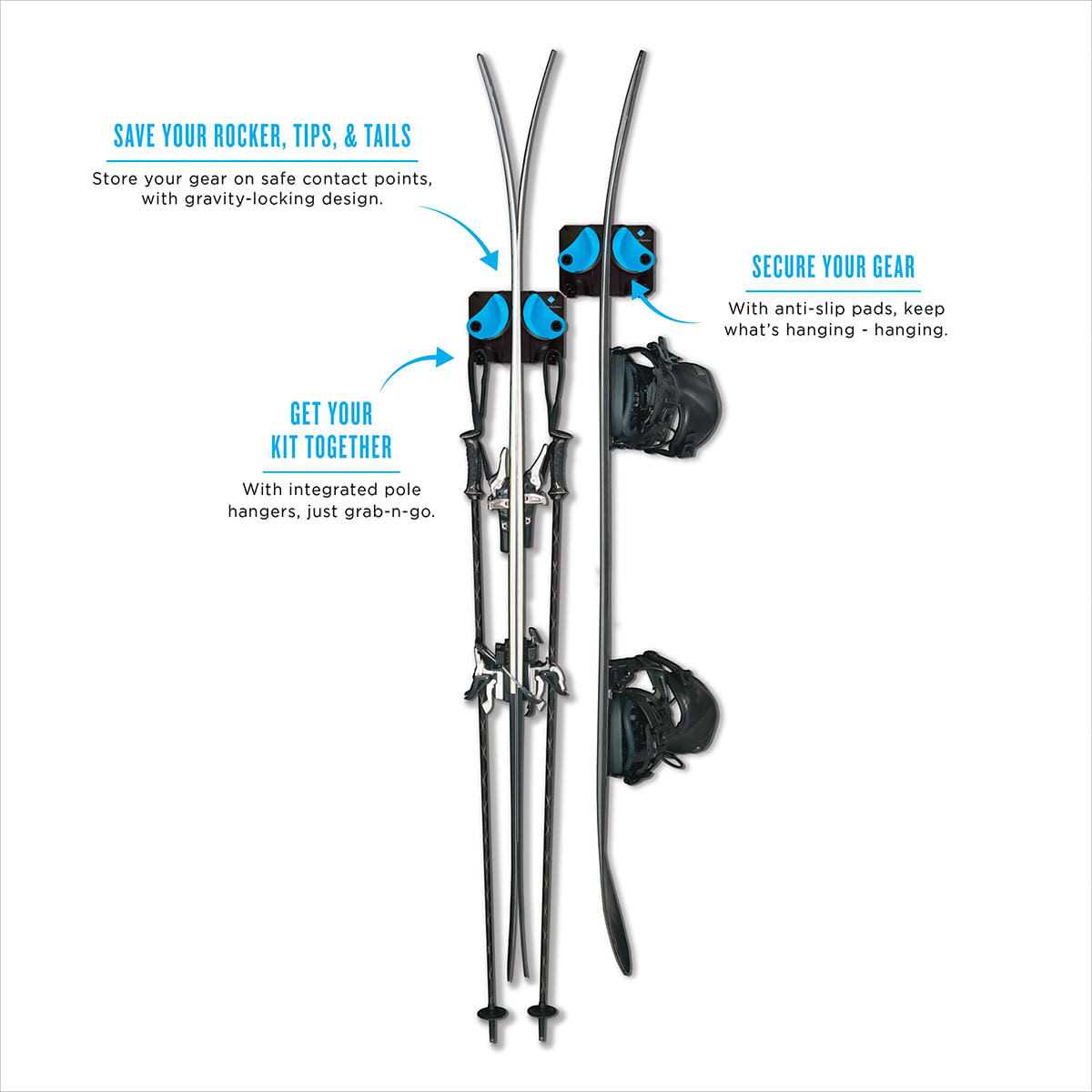 Gravity Grabber The Ultimate Ski + Snowboard Rack - Image 4