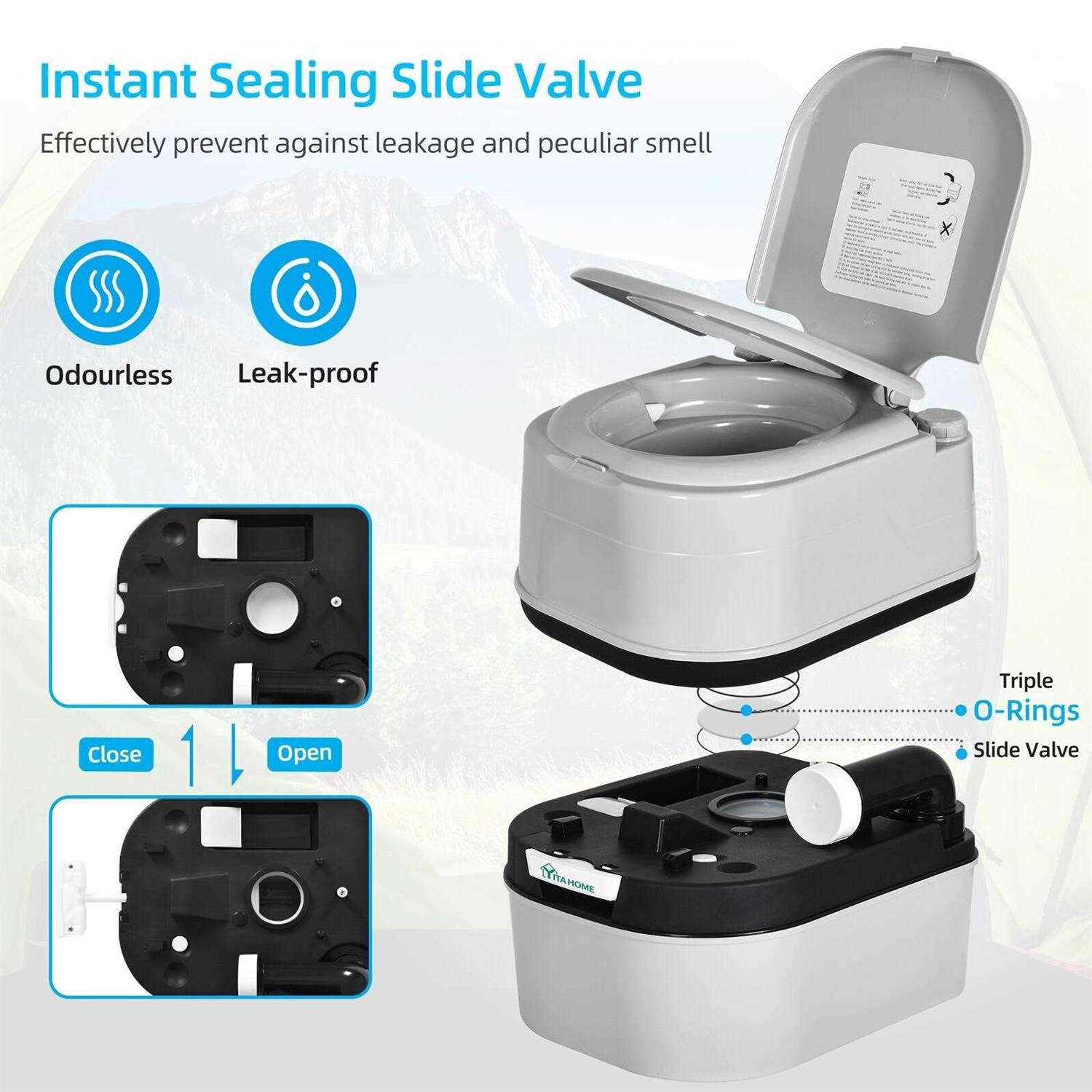 wedealfu Portable Toilet 6.34 Gallon Camping Porta Potty - Image 5