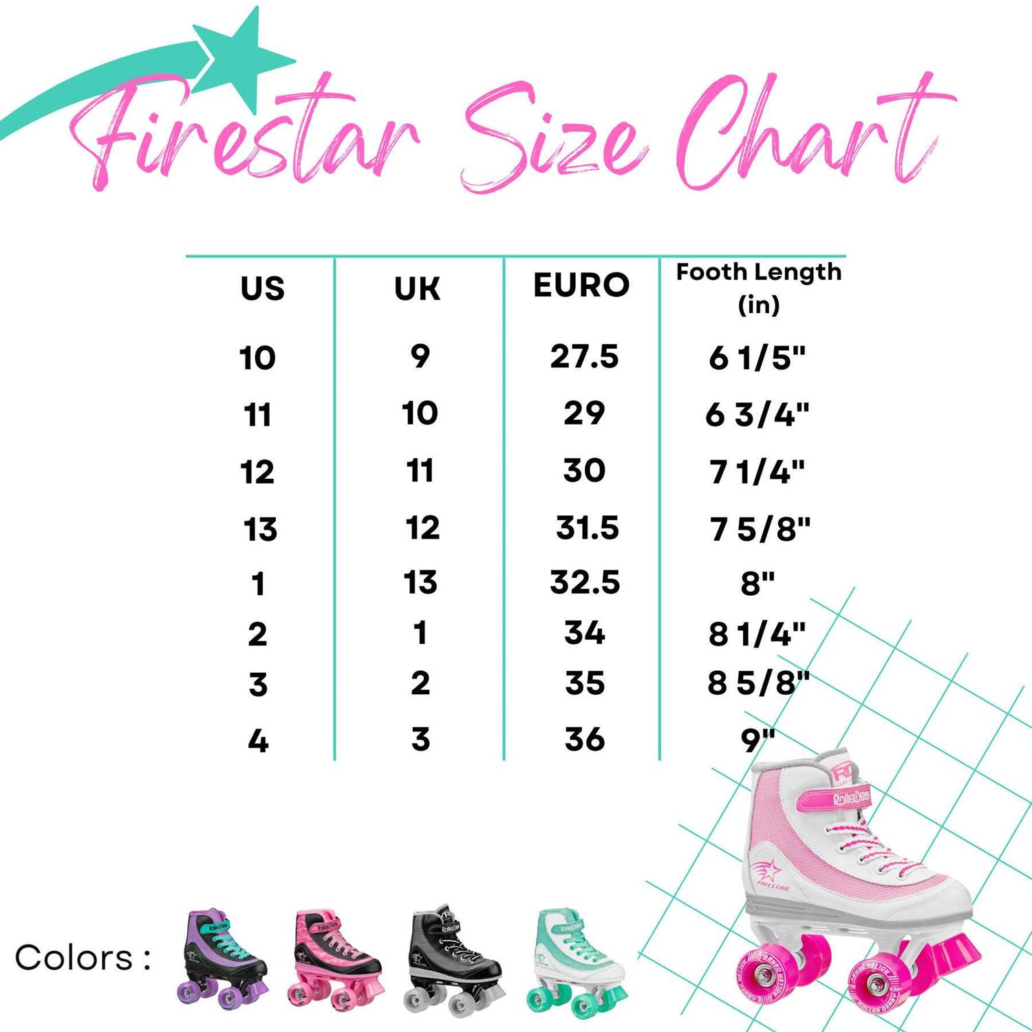 Roller Derby Firestar Youth Girls' Roller Skates - Image 2