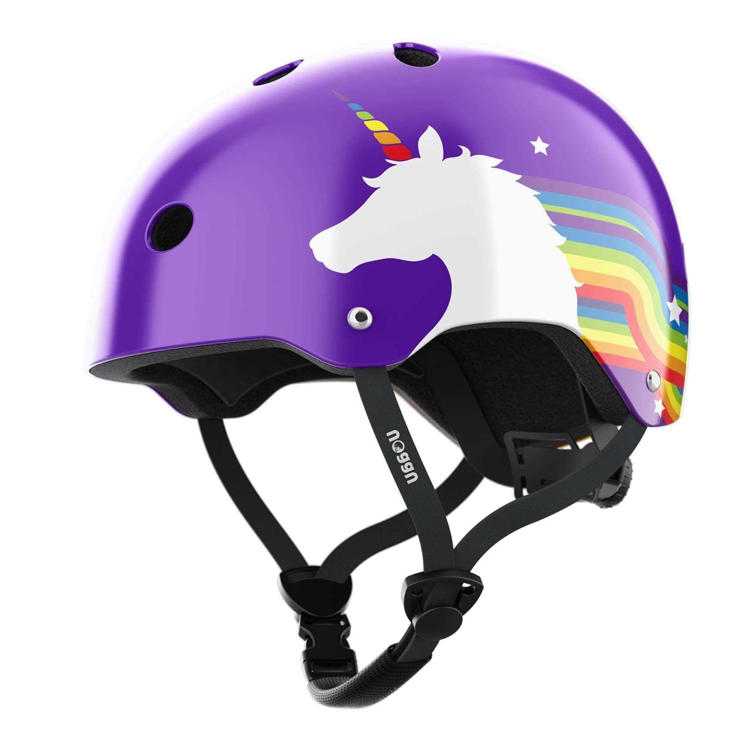 Noggn Bike Helmet for Kids, Girls and Boys Rainbow Unicorn