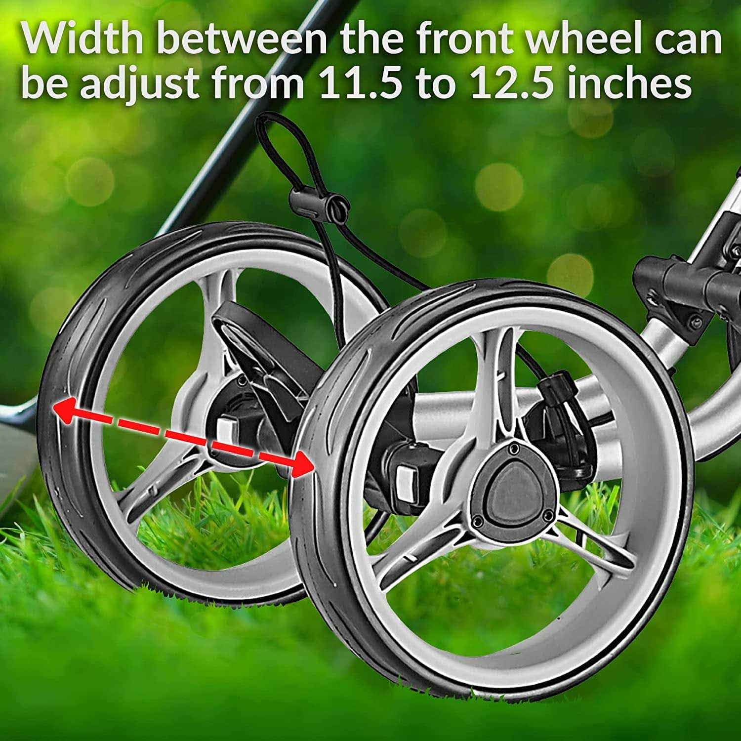 CaddyTek Explorer V8 SuperLite 4 Wheel Golf Push Cart - Image 3