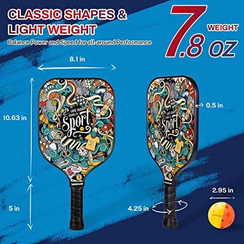 VINSGUIR Pickleball Paddles USAPA Approved Fiberglass Pickleball Set of 2 - Image 4