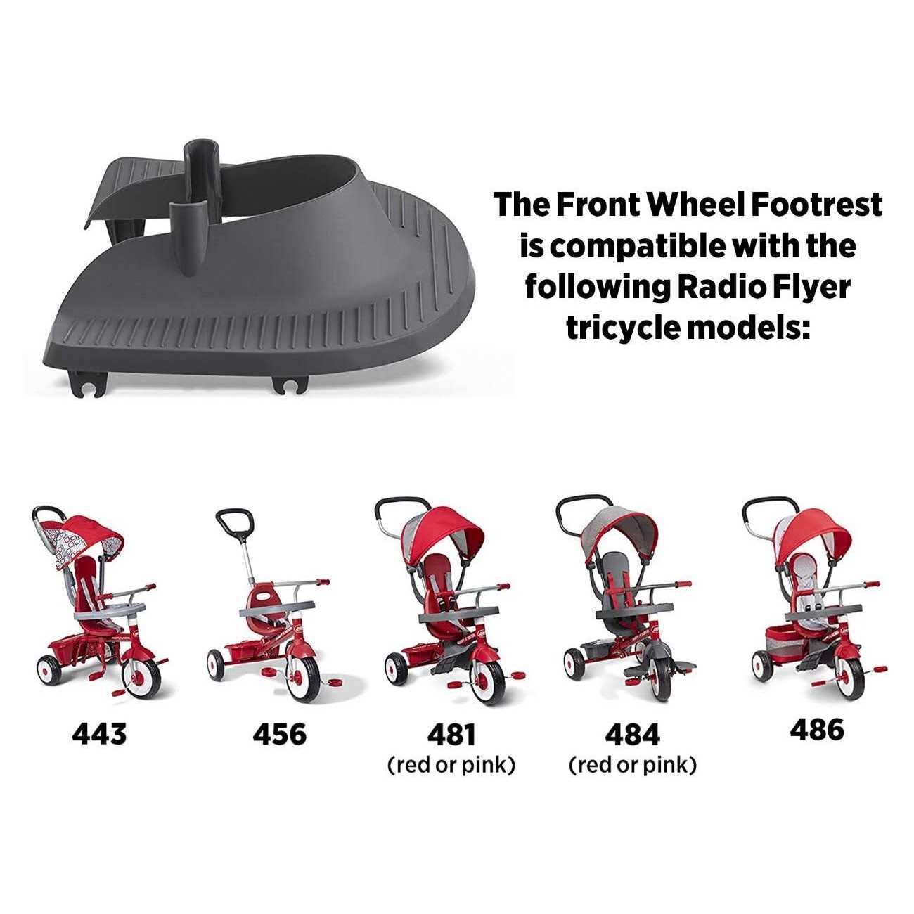 Radio Flyer Front Wheel Footrest Accessory for Stroll 'N Trikes - Image 5