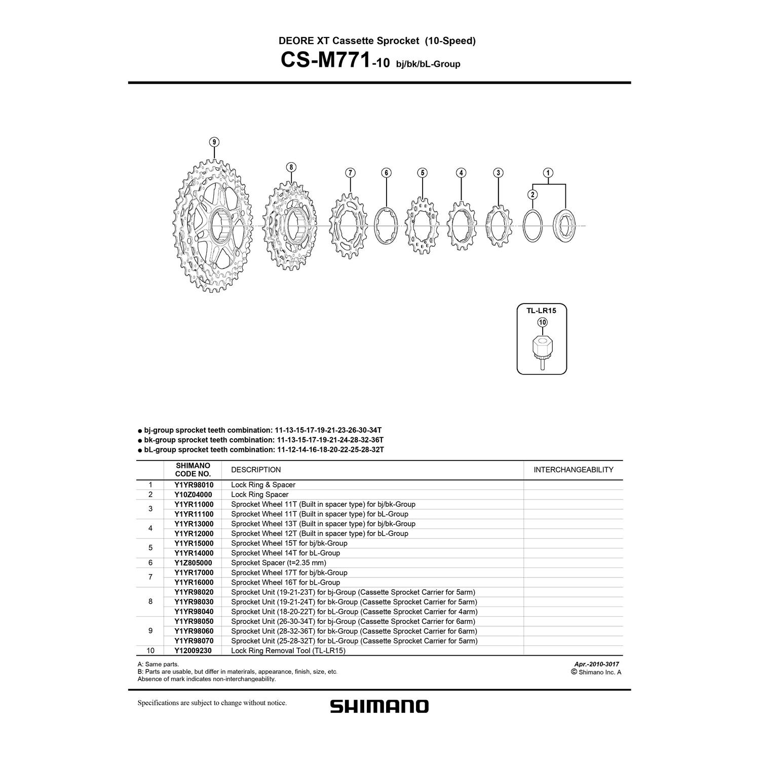 Shimano Deore XT CS-M771 Cassette - Image 2