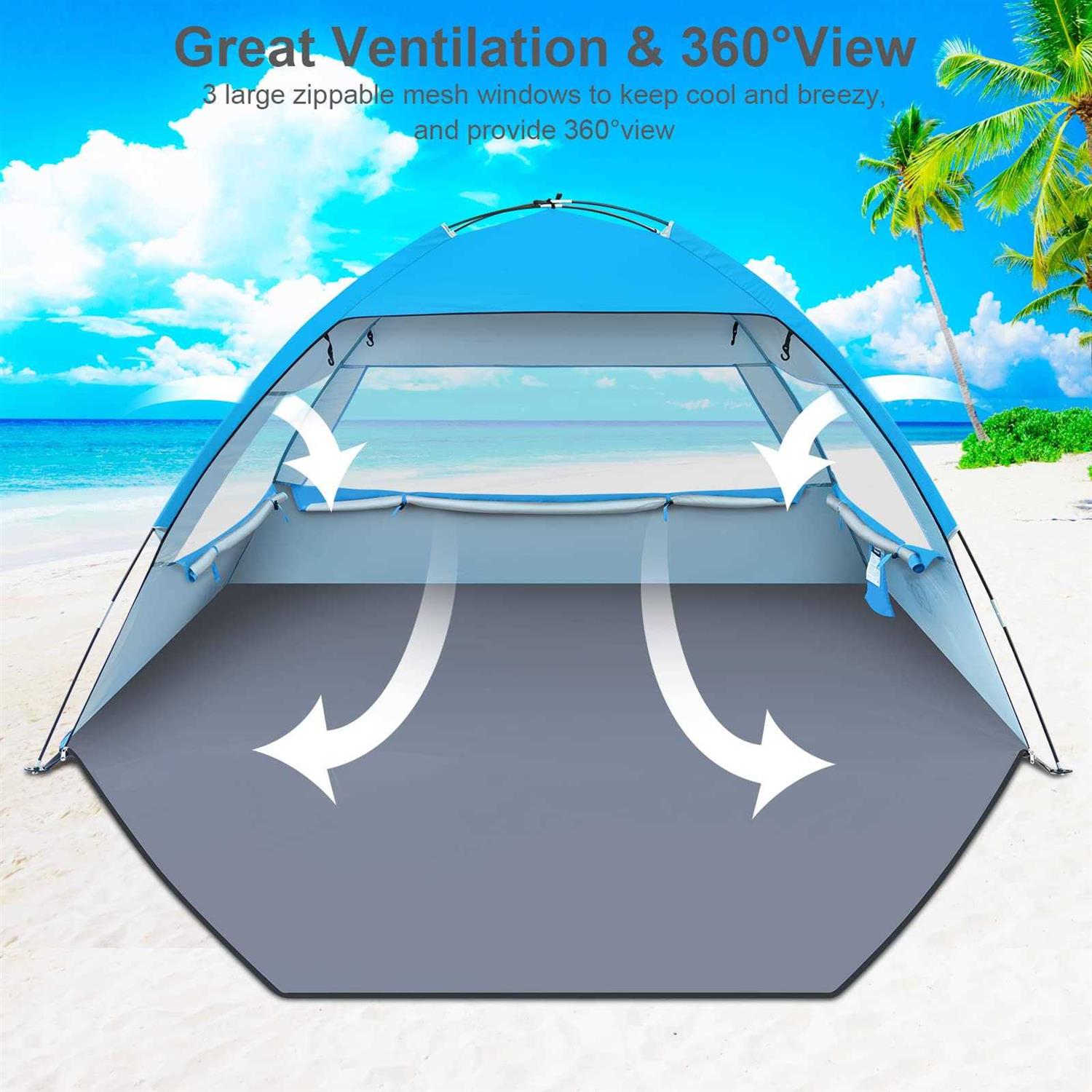 Gorich Beach Tent Beach Shade Tent Person Uv - Image 3