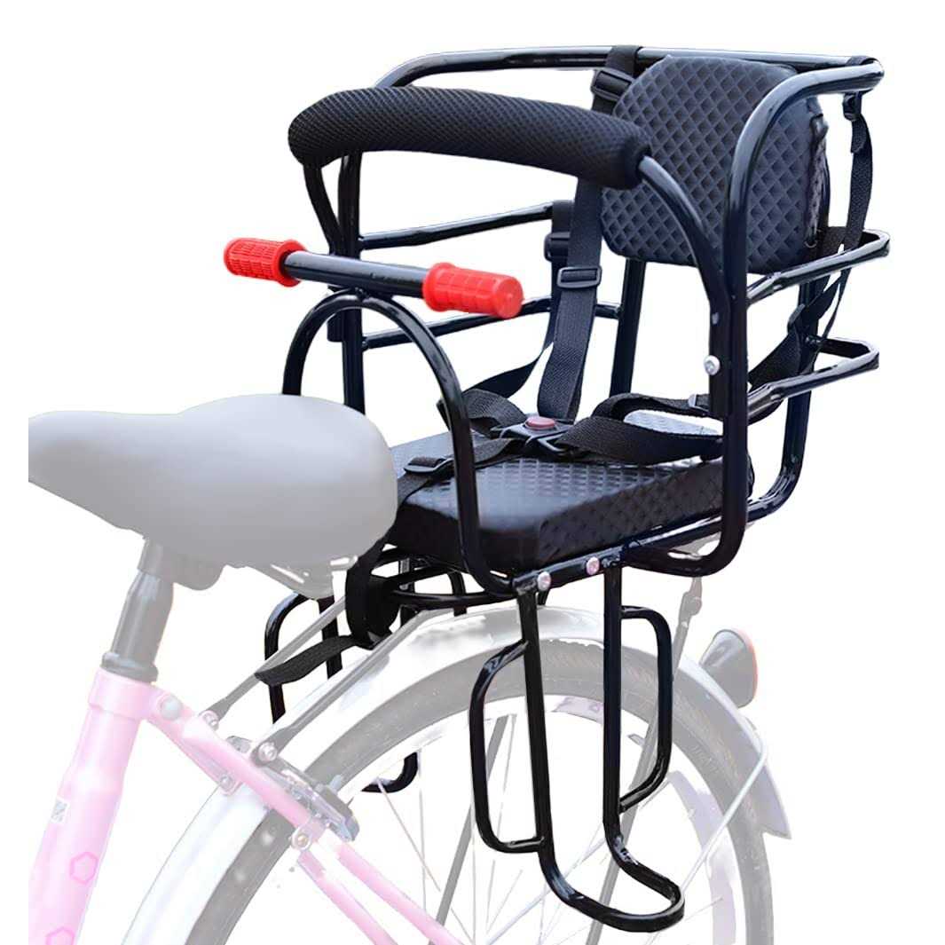 Bwcece Rear Kid's Bike Seat,Back Mount Child Bike Seat Attachment for Adult Bike,Outdoor Bike Seat for Children,Toddlers,and Kids