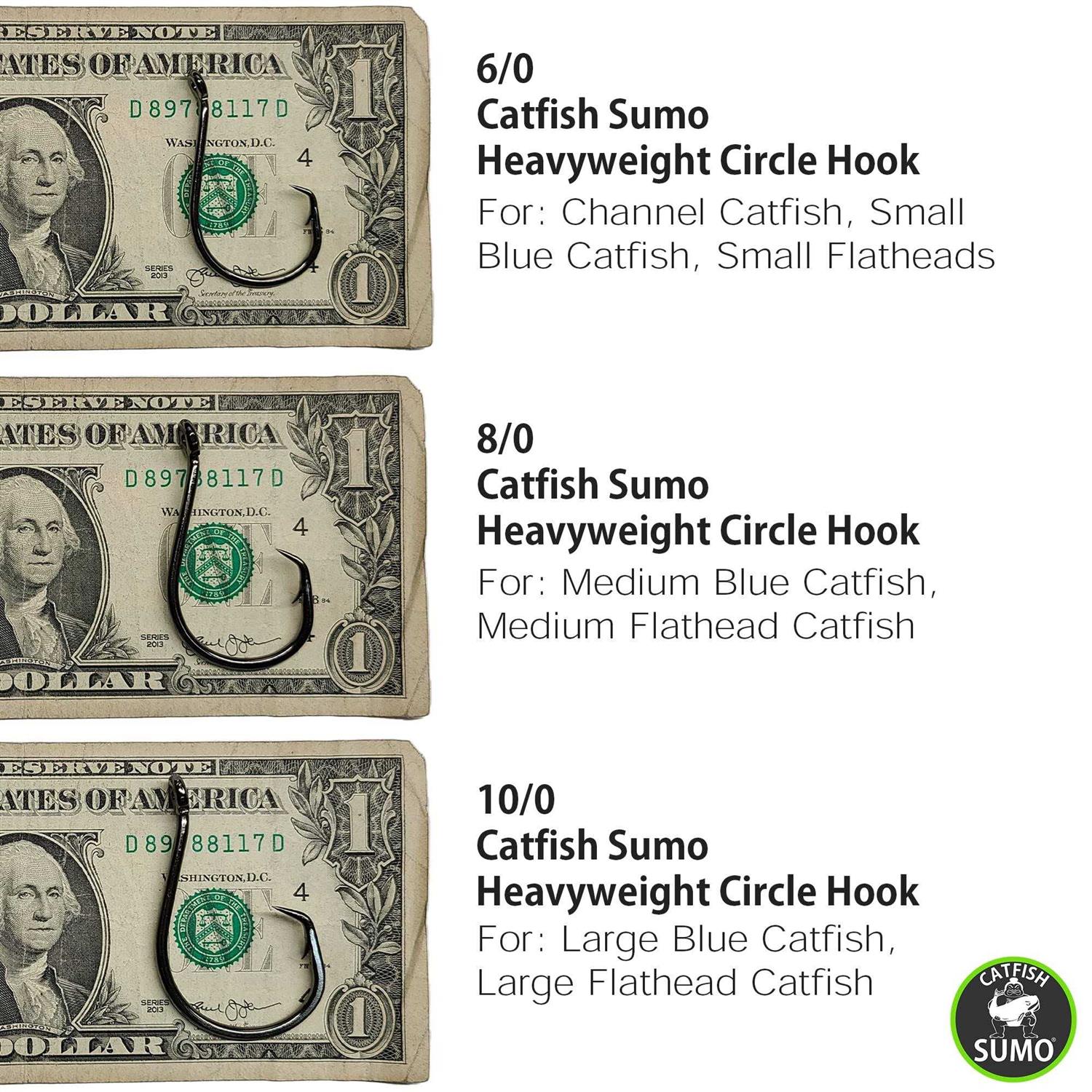 Catfish Sumo Heavyweight Catfish Hooks Offset Octopus Circle Hooks - Image 3