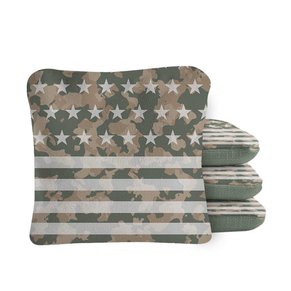 American Cornhole Association 6-in Synergy Pro American Flag Camouflage Professional Regulation Cornhole Bags - Image 4
