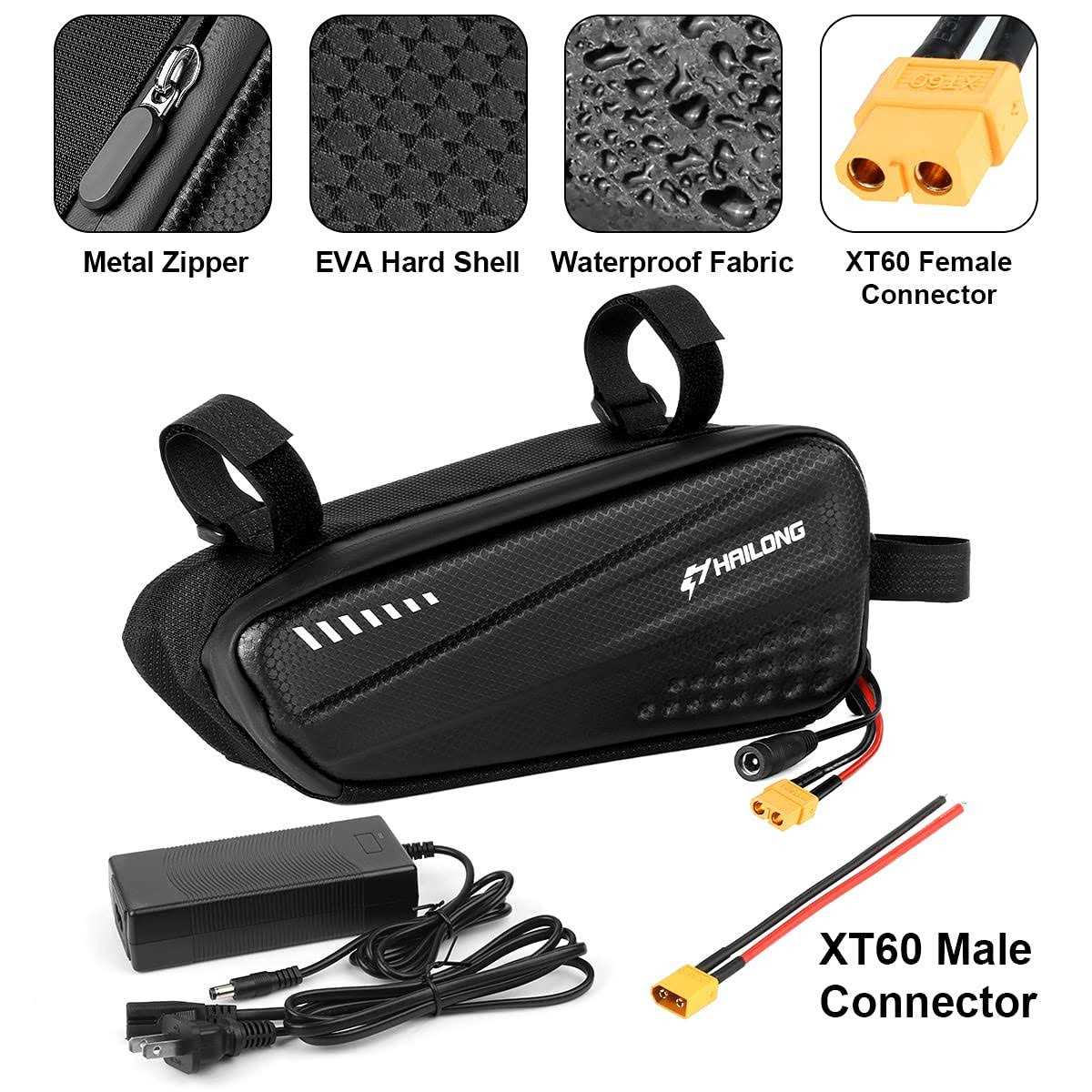 H HAILONG 36V Battery 48V Battery Ebike Battery,36V 8Ah/ 12AH / 48Volt 10Ah Electric Bike Scooter Lithium Battery with Waterproof Case,2A Charger - Image 4