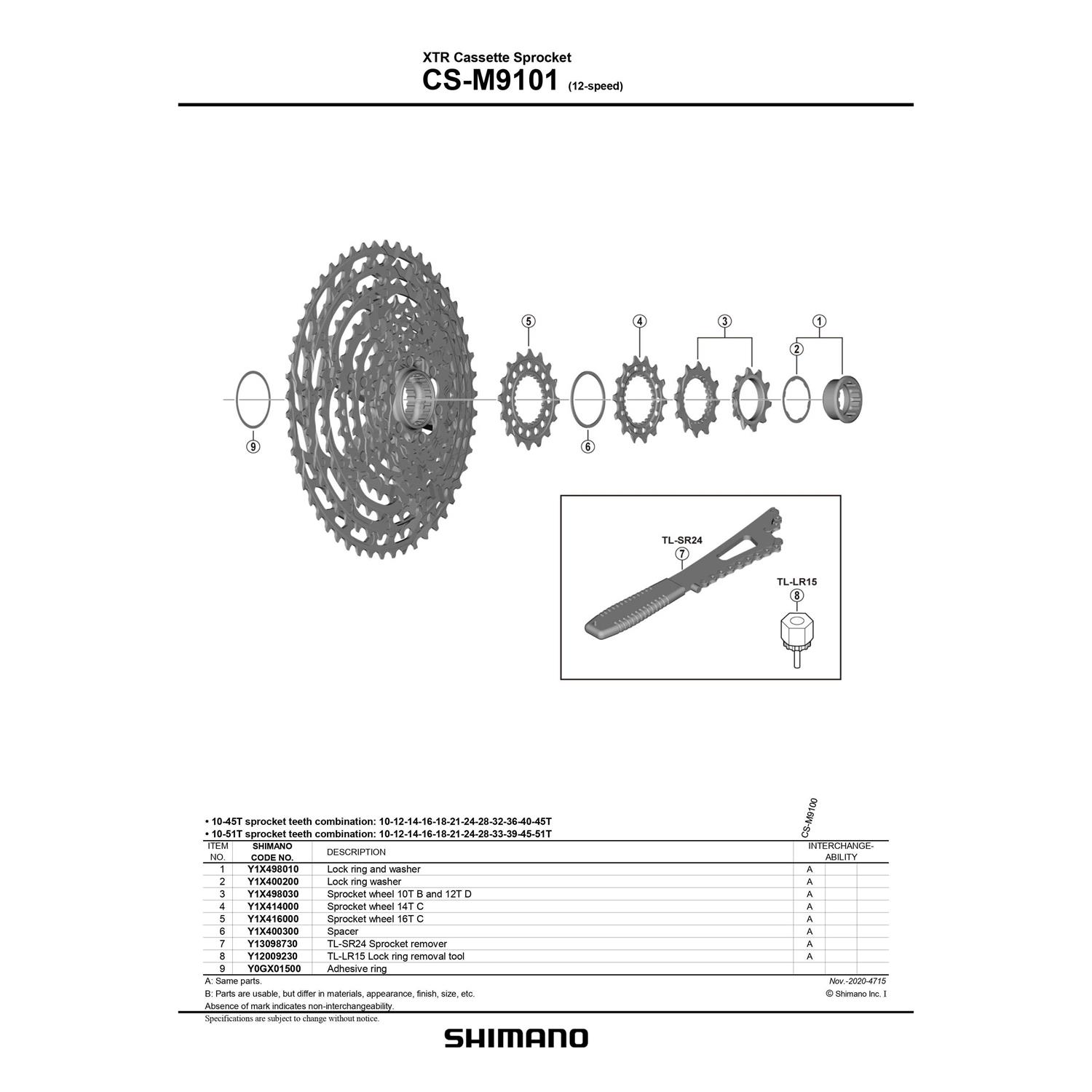 Shimano CS-M9101 XTR 12-Speed Cassette - Image 5