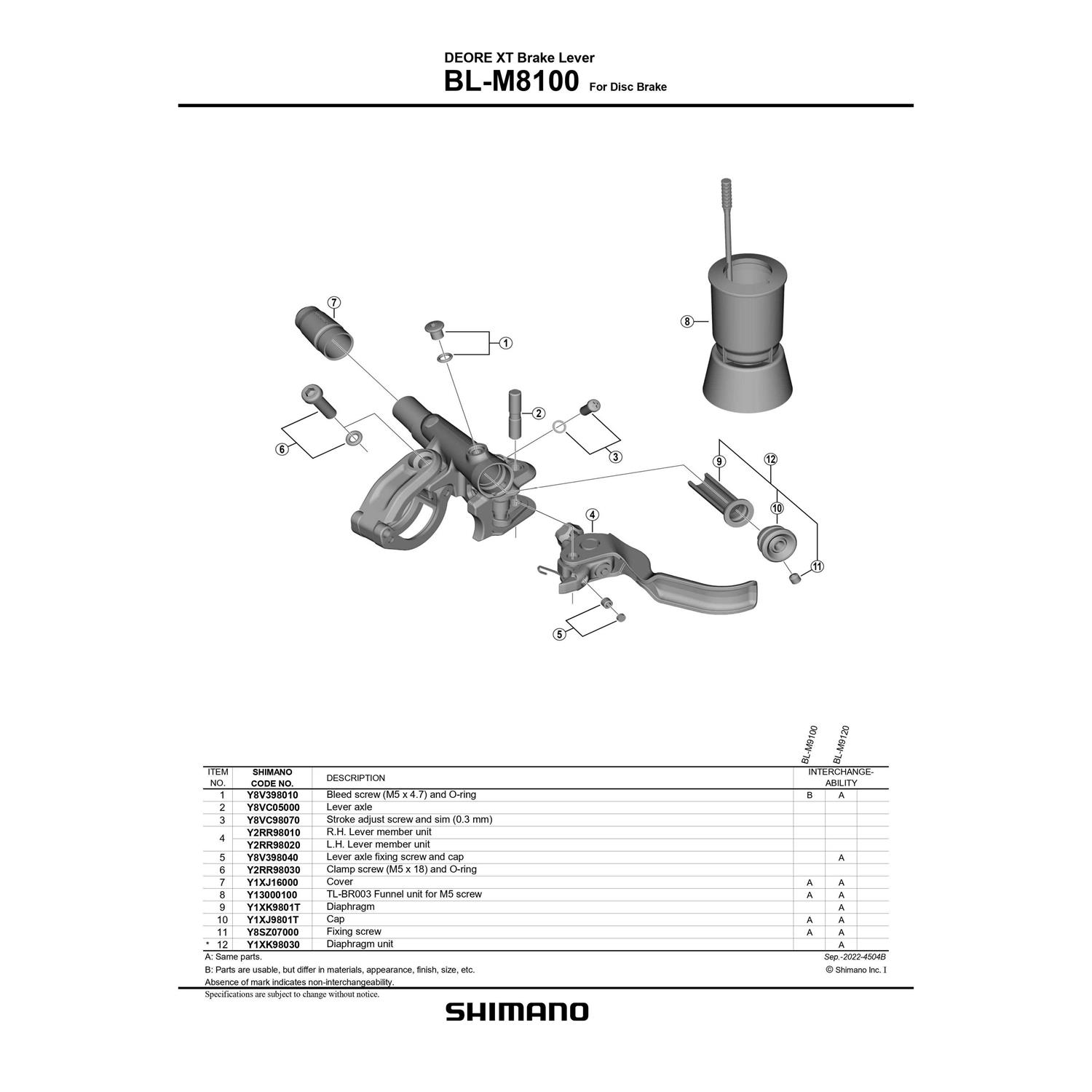 Shimano XT BR-M8100 Disc Brake - Image 5