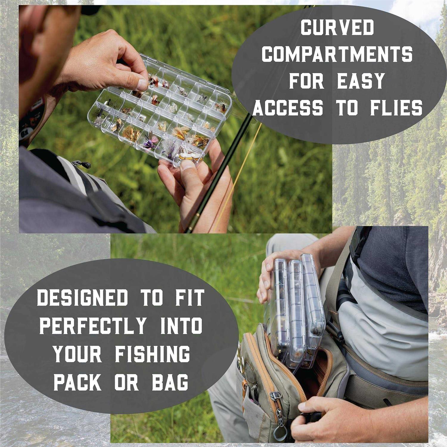 Smitty's Fly Box Trout Box Premium Trout Flies Assortment of Dry Flies, Nymphs, Euro Nymphs, Stimulators, Wooly Buggers and Streamers for Fly - Image 3