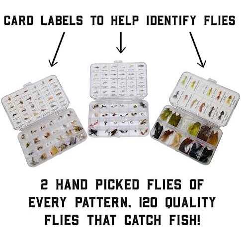 Smitty's Fly Box Trout Box Premium Trout Flies Assortment of Dry Flies, Nymphs, Euro Nymphs, Stimulators, Wooly Buggers and Streamers for Fly - Image 4
