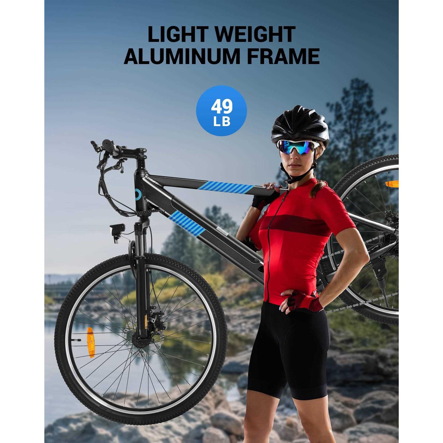 Kistp 350w Electric Bike 26 inch Electric Mountain Bike for Adults 36V Built-in Hidden Removable Battery with Shimano 7 Speed City Commuter Bike - Image 3