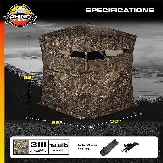 Rhino Blinds R-200 Realtree Edge Camo Ground Blind - Image 2