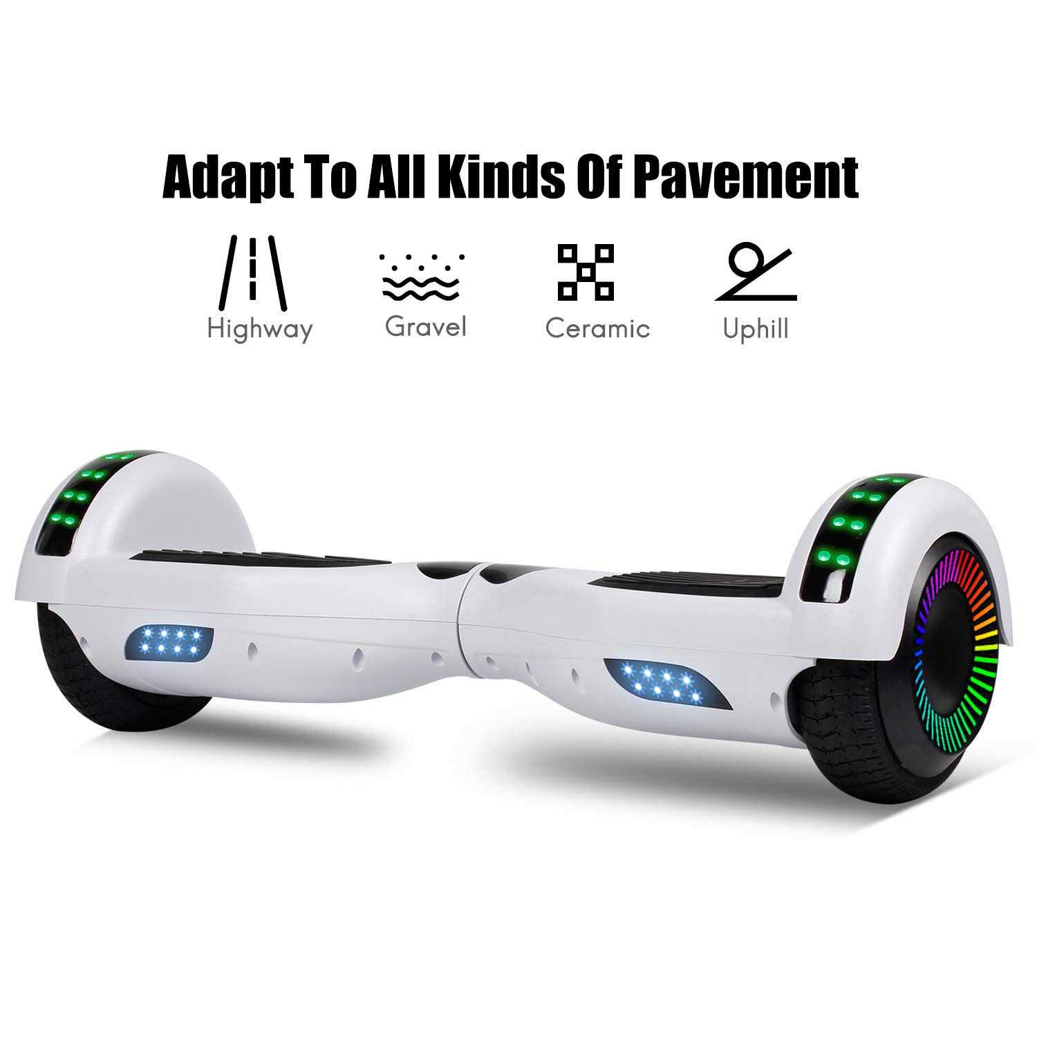 Lieagle Bluetooth Hoverboard with LED Lights Hoverboard Self-Balancing Scooter for Kids - Image 5