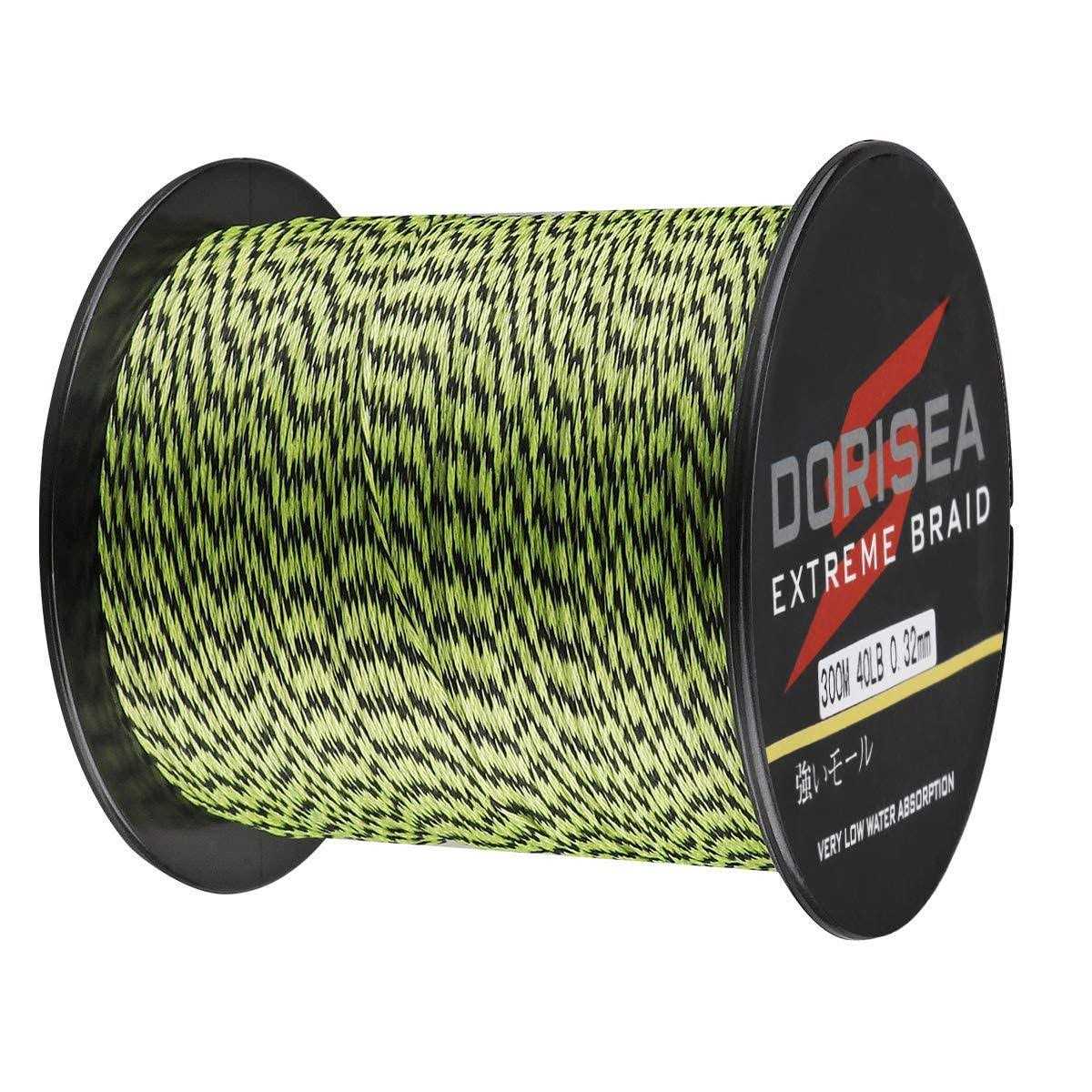 Dorisea Extreme Braid 100% Pe Multi-Color Braided Fishing Line 109Yards-2187Yards 6-550Lb Test Fishing Wire Fishing String