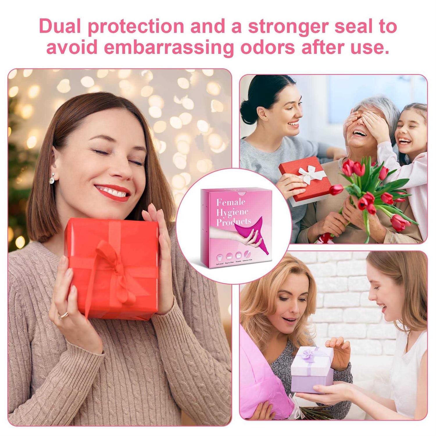 Alternative view of Sunany Female Urinal Female Silicone Urination Device Portable Urinal for Women Pee Standing Up