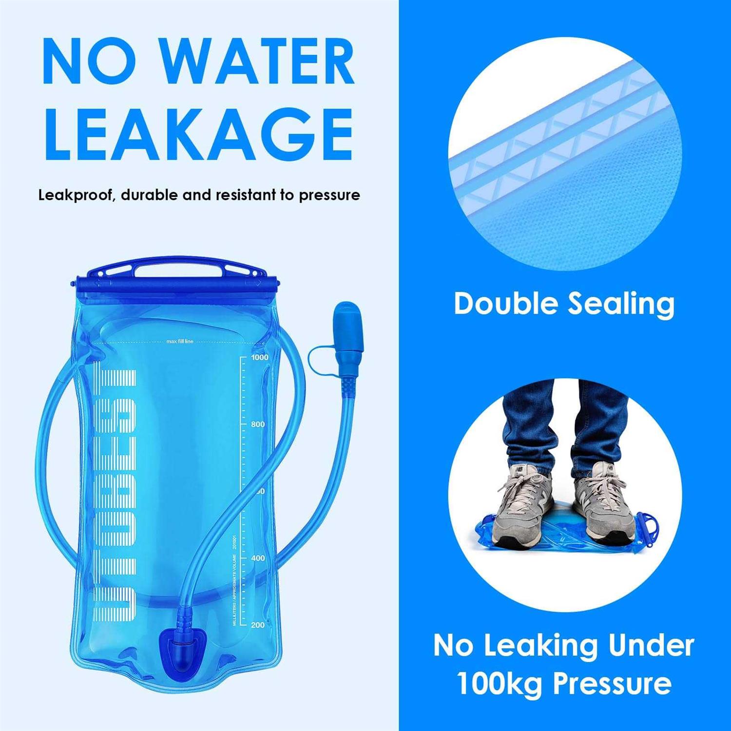 Utobest Water Bladder,Hydration Bladder 1L 1.5L 2L 3L Water Bladder for Hiking Backpack - Image 4