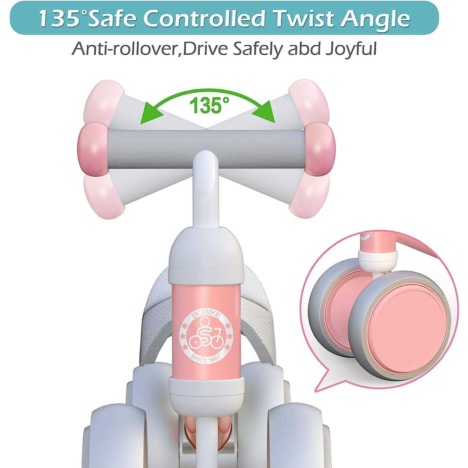 Bobike Baby Balance Bike Toys for 1 Year Old 10-24 Months Toddler Walker Bicycle - Image 3