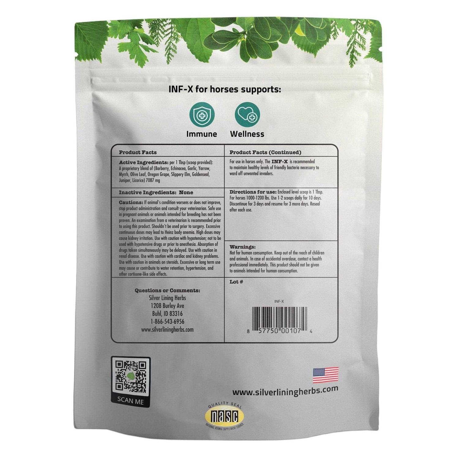 Silver Lining Herbs 25 INF-X Horse Supplement - Image 2