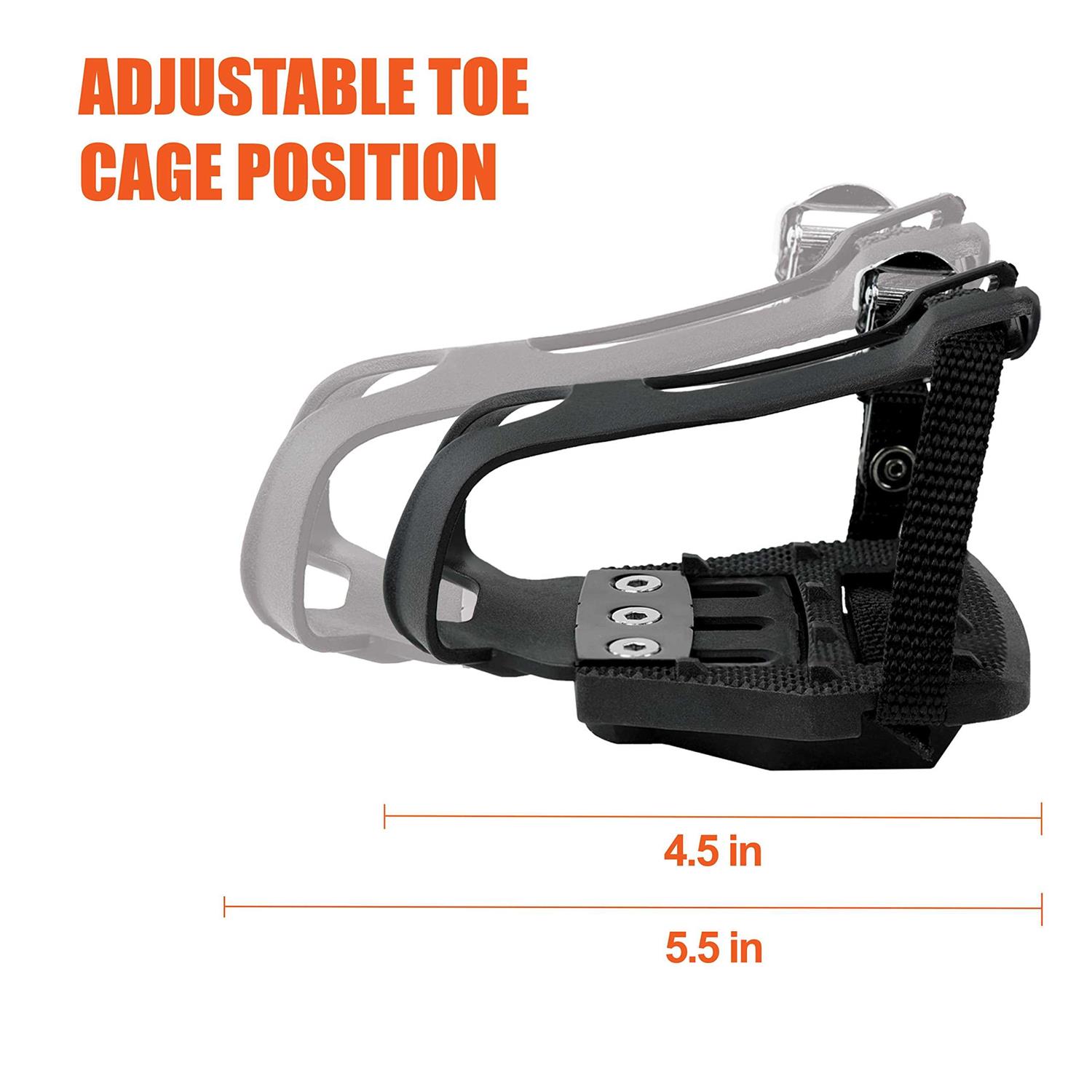 Alternative view of BV Bike Pedals Shimano SPD/Look Delta Compatible 9/16'' with Toe Clips