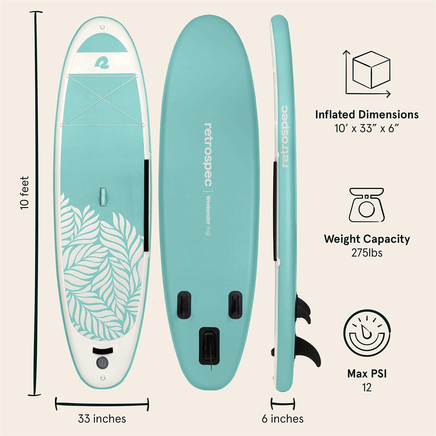 Retrospec Weekender Yogi Inflatable Paddle Board 10 - Image 3