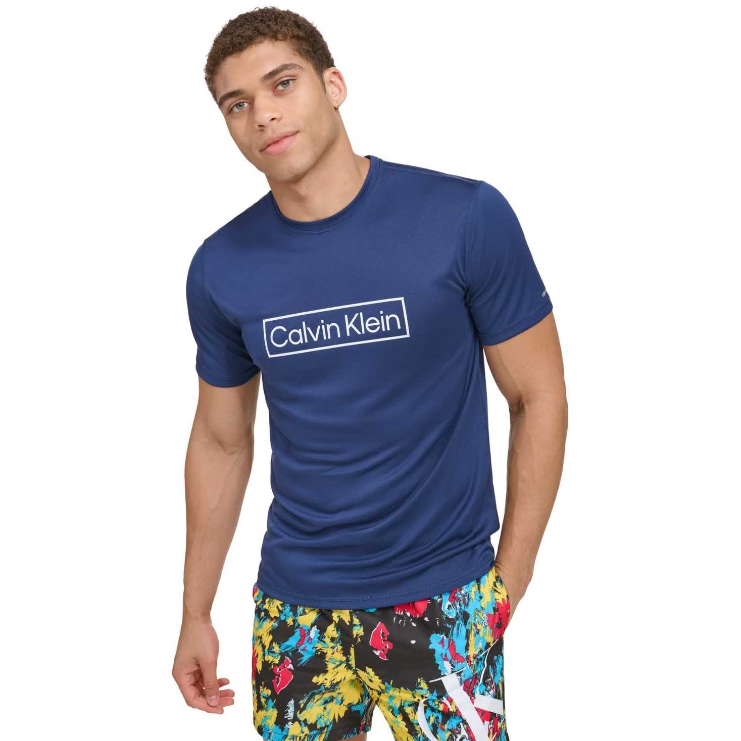 Calvin Klein Men's Swim Logo Rashguard