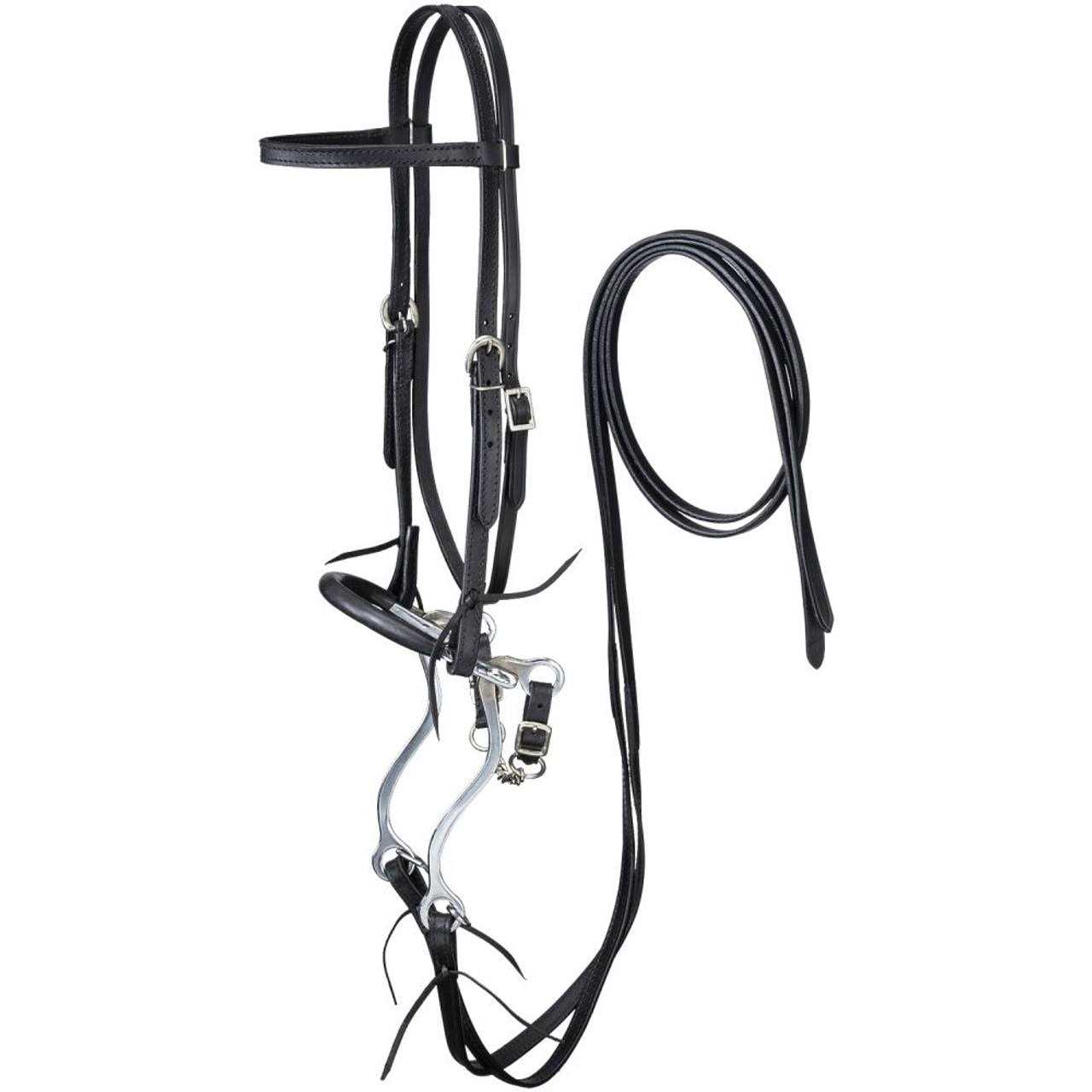 King Series Browband Bridle with Hackamore - Image 2