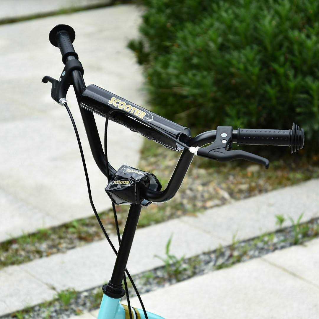 Aosom Youth Scooter Front and Rear Caliper Dual Brakes 12-Inch Inflatable Front Wheel Ride On Toy for Age 5+ - Image 4