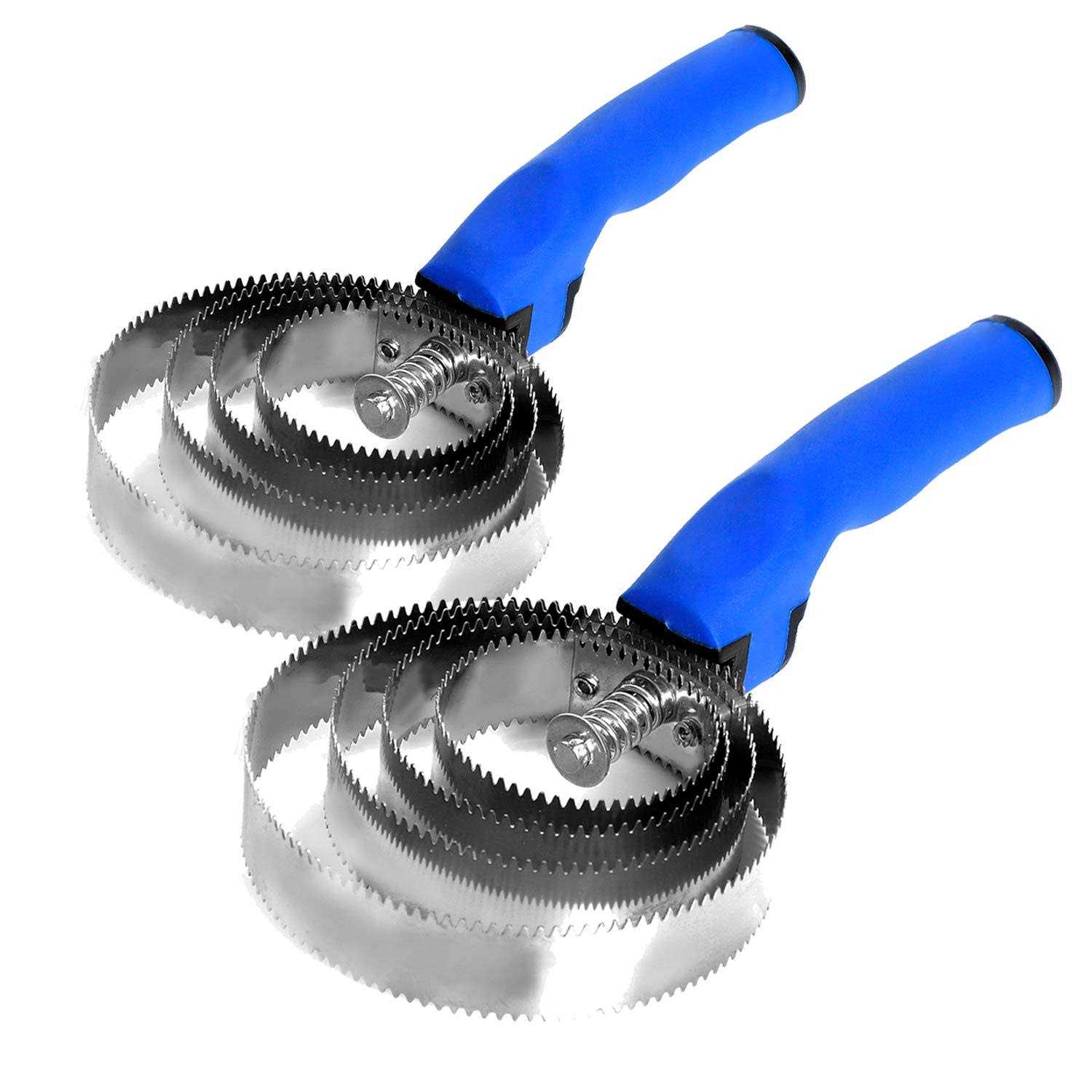 BOTH WINNERS Reversible Stainless Steel Curry Comb with Soft Touch Grip