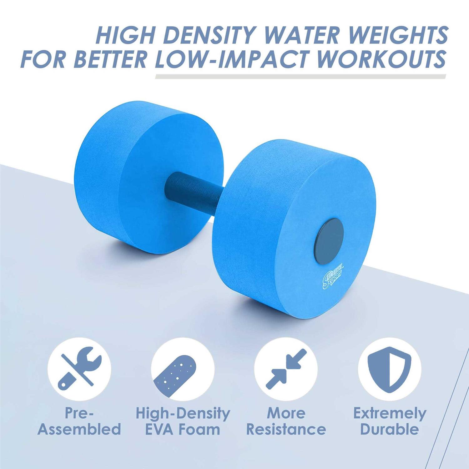 Alternative view of Sunlite Sports High-Density EVA-Foam Dumbbell Set Water Weight Swim Belt