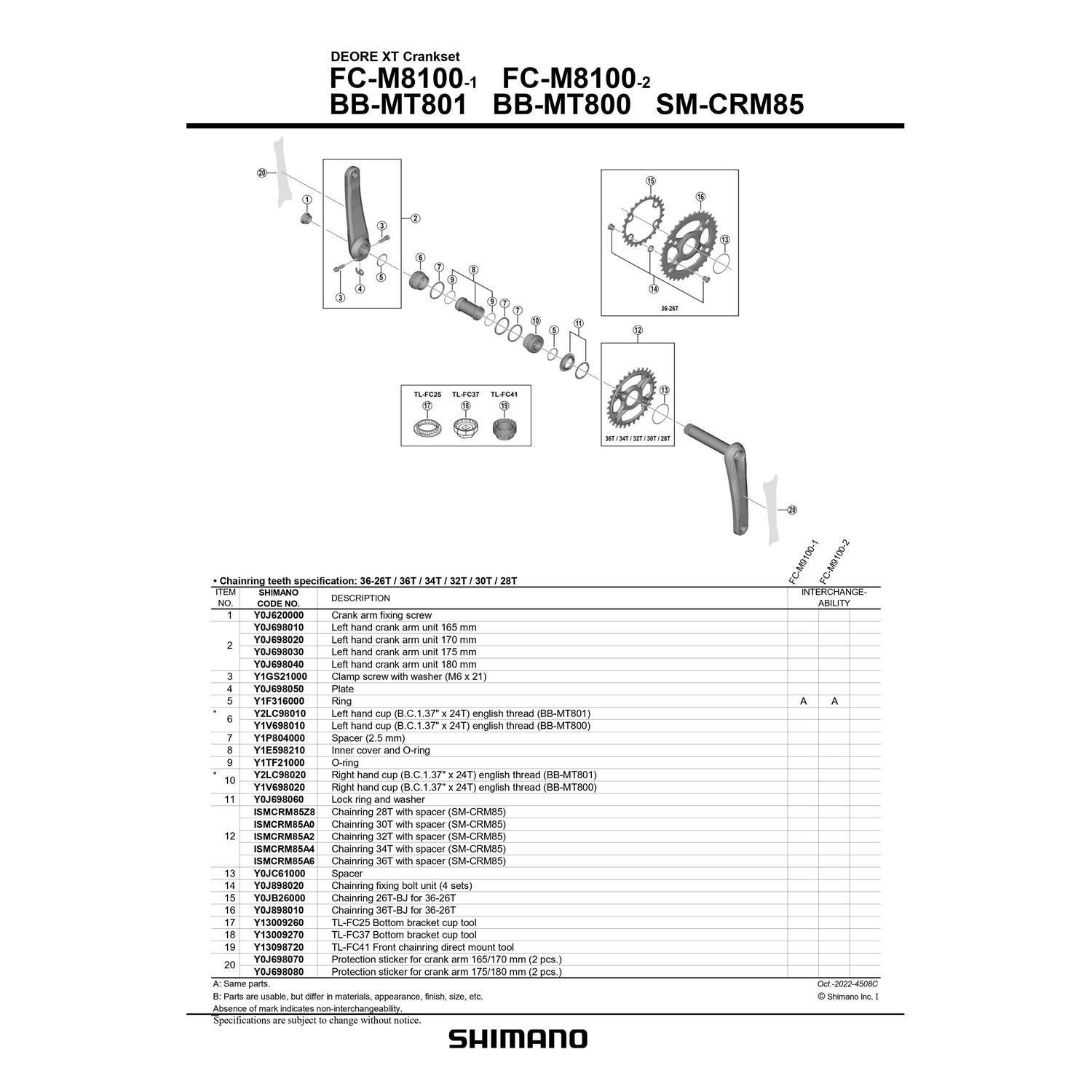 Shimano XT SM-CRM85 1x Chainring - Image 3