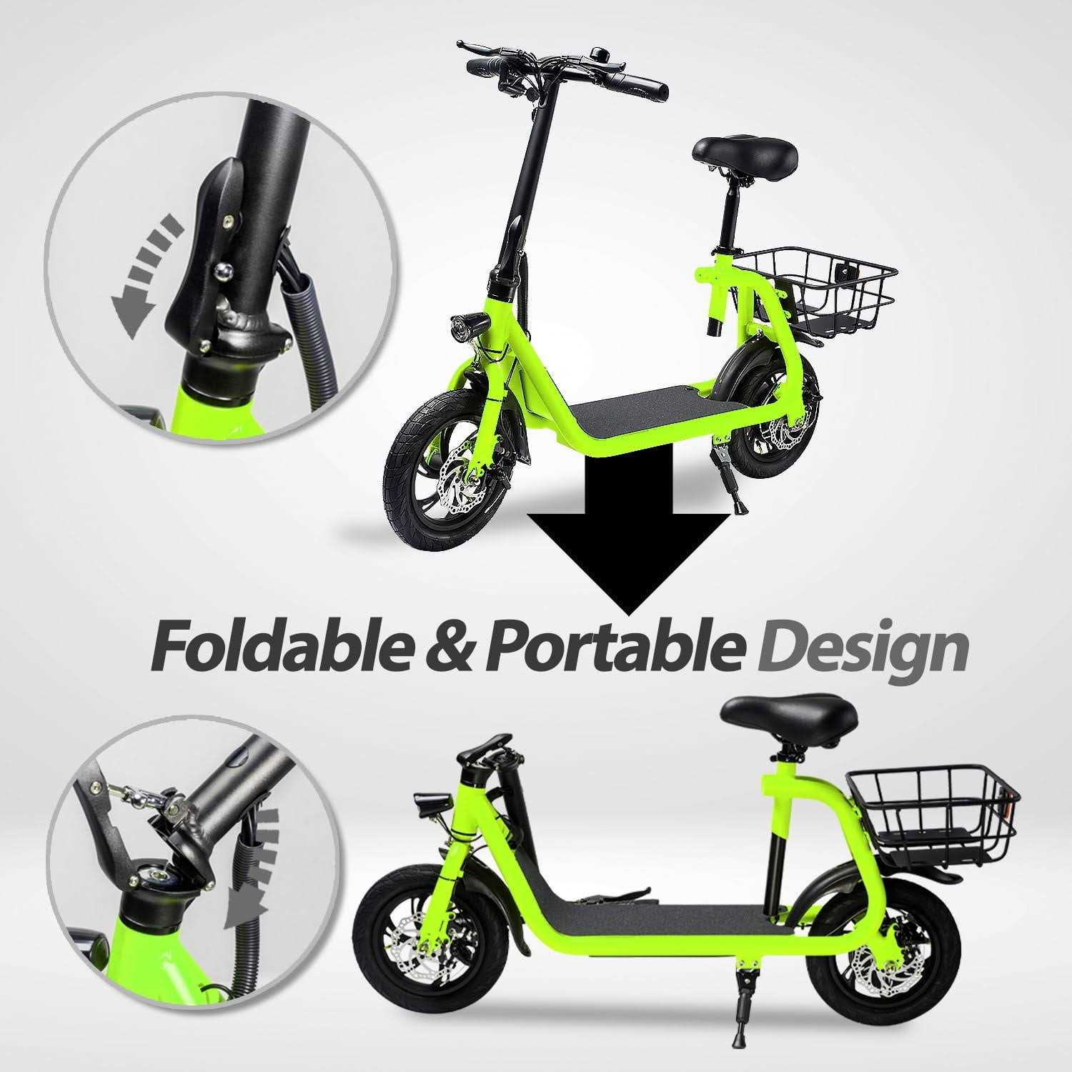 Borntech Electric Bicycle for Adults Electric Bike E-Bike Commuter Foldable Electric Scooter with Seat - Image 4