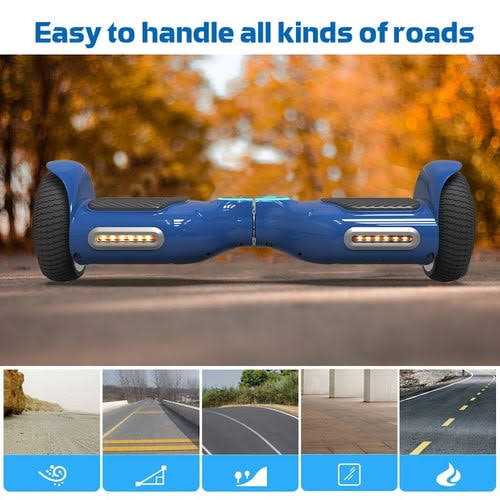 Bluetooth Hoverboard Hover Board with 6.5 inch Wheels Built-in Wireless Speaker Bright LED Lights - Image 2