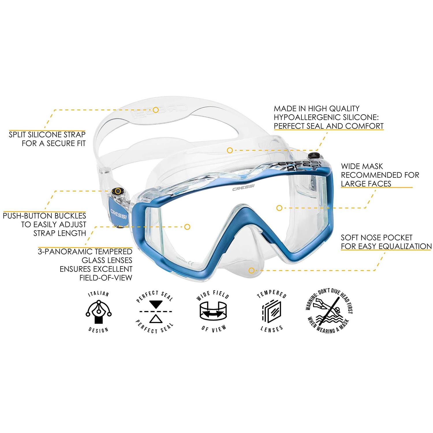 Cressi Liberty Triside SPE Diving Mask - Image 2