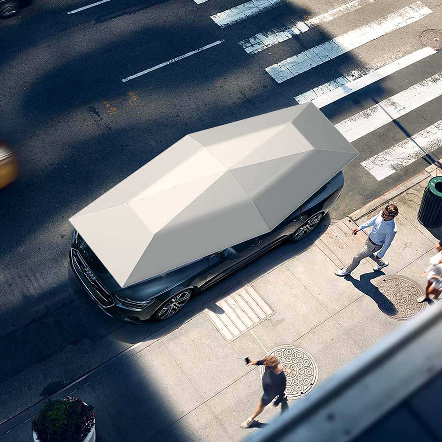 Universal Car Tent Movable Carport Folded Portable Automobile Protection Car Umbrella Sunproof Car Canopy Cover with Remote Control - Image 3